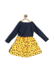 Detachable Shrug Printed Dress