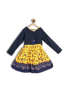 Detachable Shrug Printed Dress