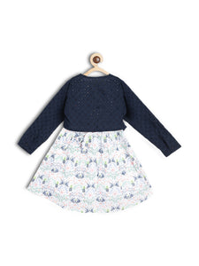 Detachable Shrug Printed Dress