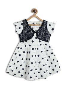 Printed Dress With Attached shrug