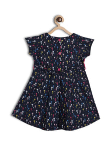 Printed Dress With Attached shrug