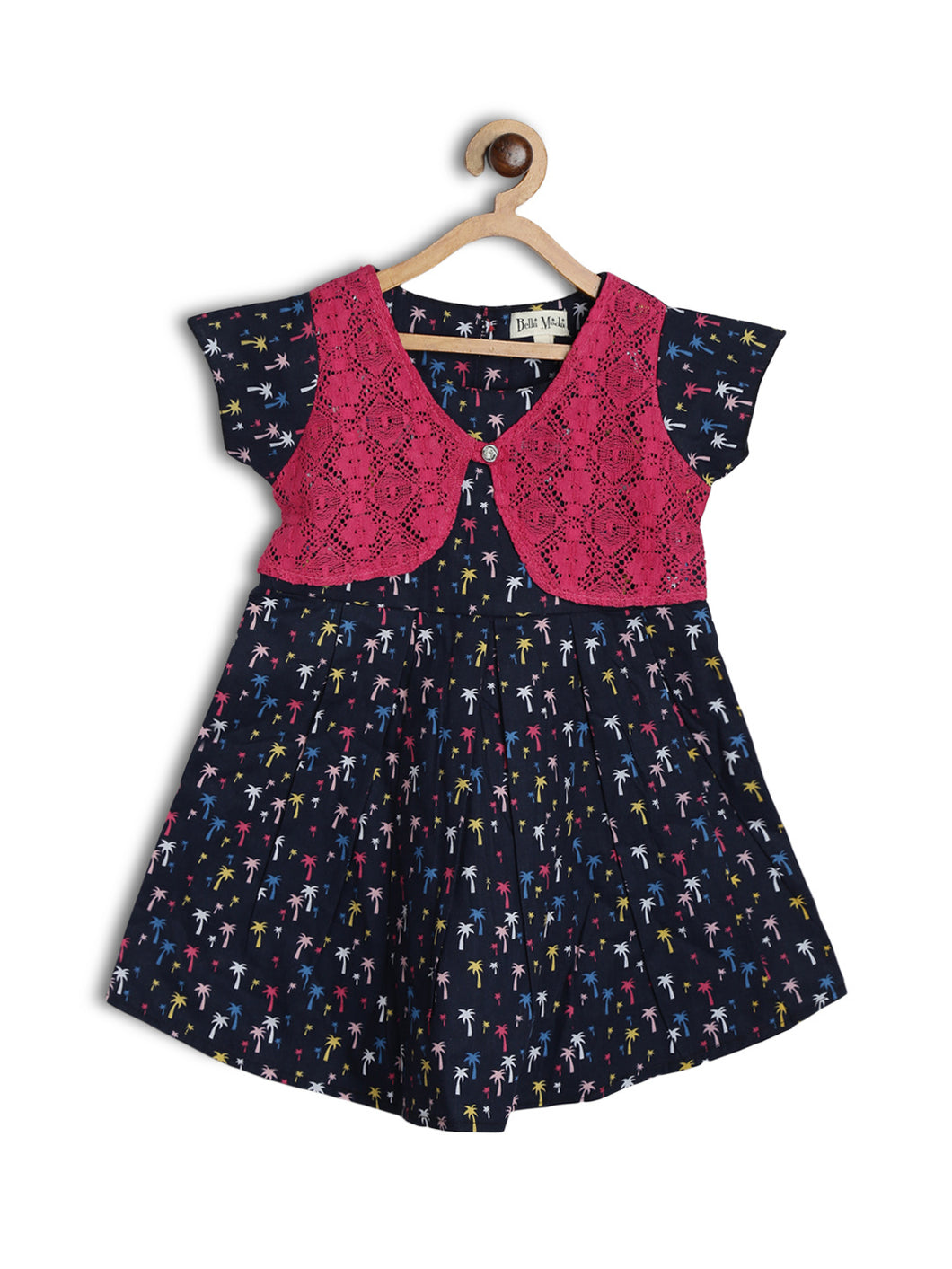 Printed Dress With Attached shrug