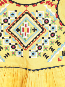 Embroidery Dress With Smart Hand Bag