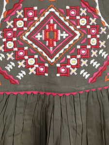 Embroidery Dress With Smart Hand Bag